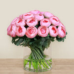 Artificial Ranunculus Arrangement in Glass VaseBloomr-Saudi