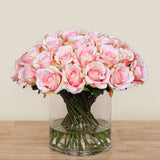 Floral ArrangementArtificial Rose Arrangement in Glass VaseBloomr