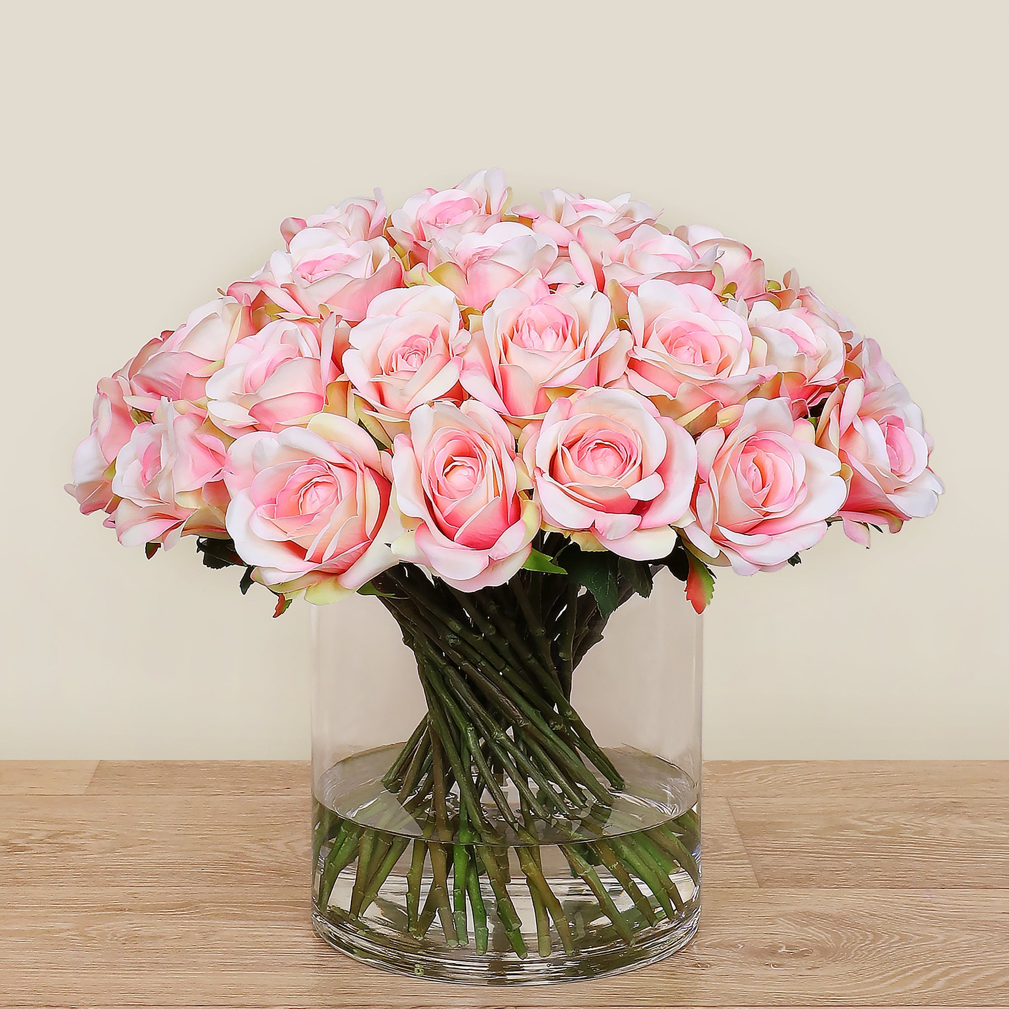 Floral ArrangementArtificial Rose Arrangement in Glass VaseBloomr