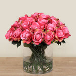 Floral ArrangementArtificial Rose Arrangement in Glass VaseBloomr