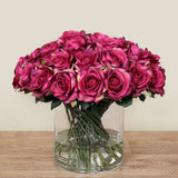 Floral ArrangementArtificial Rose Arrangement in Glass VaseBloomr