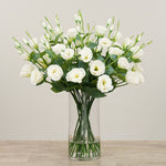 Artificial Lisianthus Arrangement in Glass VaseBloomr-Saudi