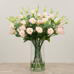 Artificial Lisianthus Arrangement in Glass VaseBloomr-Saudi