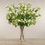 -Artificial Viburnum Arrangement in Glass Vase-Bloomr