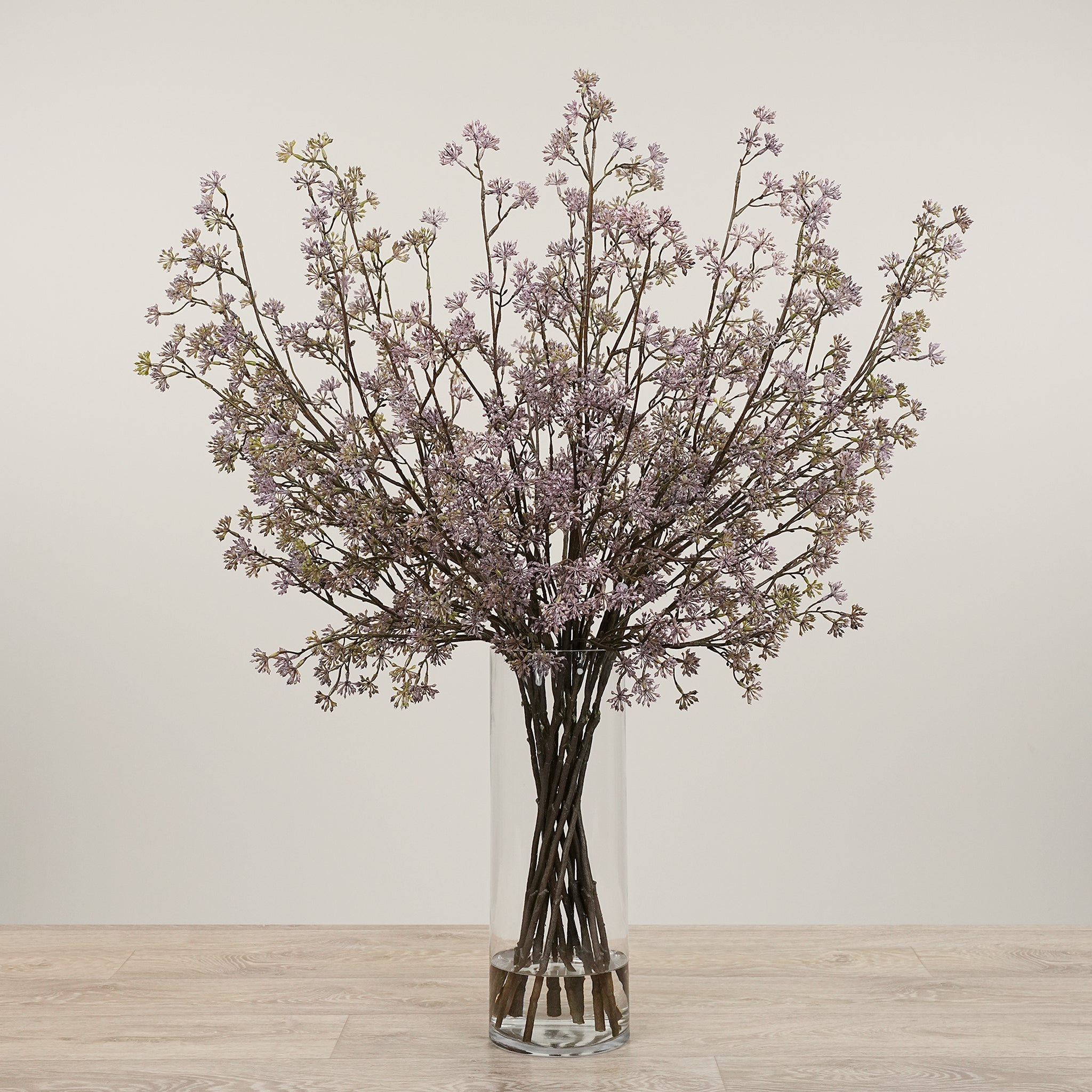 -Artificial Eucalyptus Spray Arrangement in Glass Vase-Bloomr