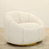 Santa - Bouclé<br>Swivel Armchair Lounge Chair - Bloomr