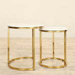 Solon <br> Marble Side Table - Bloomr